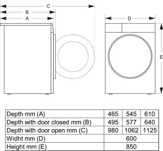 Freestanding washing machine13
